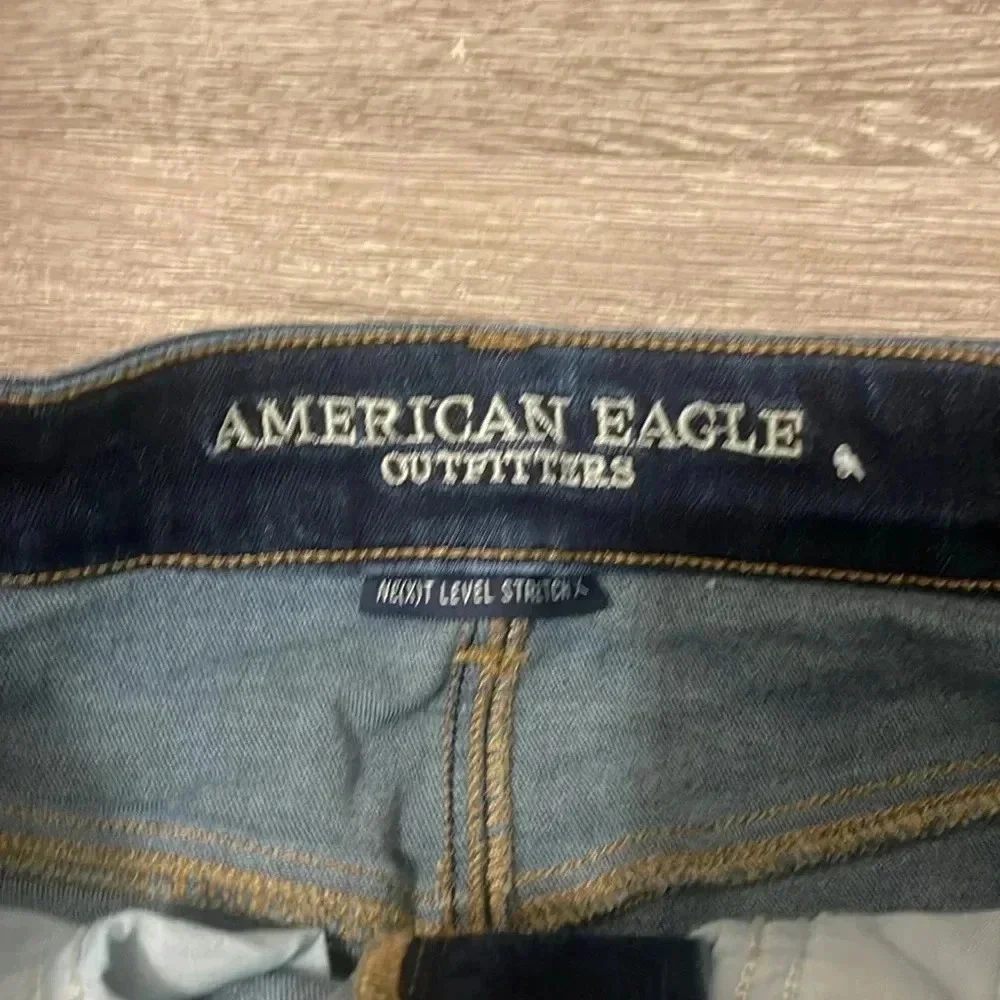 S American Eagle Denim skirt Jean size 2 blue jeans high rise mini